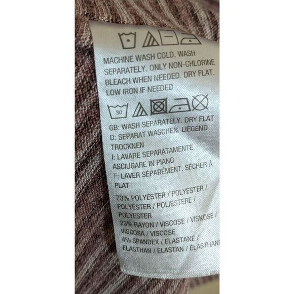 Lori Goldstein Striated Knit Striped Sweater Shrug Button Front Plus Size 1X - Picture 7 of 8